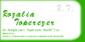 rozalia toperczer business card